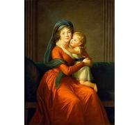 ZHAOSHAN Classic Wall Art Decor Modern Canvas Picture Portrait of Princess Alexandra Golitsyna and Her Son Piotr by Elisabeth Louise Vigee Lebrun Art Canvas Murals for Home Decor 60x90cm