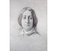 ZHAOSHAN Classic Wall Art Decor Modern Canvas Picture Portrait of the Woman of Letters George Sand Aurore Dupin by Famous Artist Art Canvas Murals for Home Decor 60x90cm