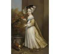 ZHAOSHAN Classic Wall Art Decor Modern Canvas Picture Portrait of William Iii of Orange At the Age of Four by Adriaen Hanneman Art Canvas Murals for Home Decor 60x90cm