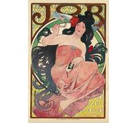 ZHAOSHAN Classic Wall Art Decor Modern Canvas Picture Poster for the Calendar by Alphonse Mucha Art Canvas Murals for Home Decor 60x90cm