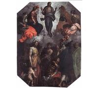 ZHAOSHAN Classic Wall Art Decor Modern Canvas Picture Risen Christ by Rosso Fiorentino Art Canvas Murals for Home Decor 60x90cm