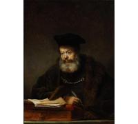 ZHAOSHAN Classic Wall Art Decor Modern Canvas Picture Scholar at his writing table by Rembrandt van Rijn Art Canvas Murals for Home Decor 60x90cm