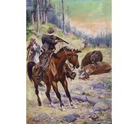 ZHAOSHAN Classic Wall Art Decor Modern Canvas Picture Shooting a Bear by Famous Artist Art Canvas Murals for Home Decor 60x90cm