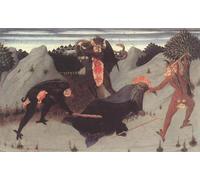 ZHAOSHAN Classic Wall Art Decor Modern Canvas Picture St Anthony the Hermit Tortured by the Devils by Sassetta Art Canvas Murals for Home Decor 60x90cm