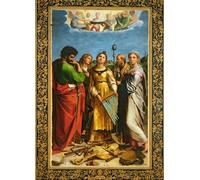 ZHAOSHAN Classic Wall Art Decor Modern Canvas Picture St Cecilia Surrounded by St Paul St John the Evangelist by Raffaello Sanzio Raphael Art Canvas Murals for Home Decor 60x90cm