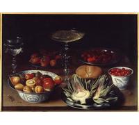 ZHAOSHAN Classic Wall Art Decor Modern Canvas Picture Still Life with Artichokes a Table Covered with Artichokes by Osias the Elder Beert Art Canvas Murals for Home Decor 60x90cm