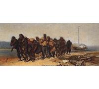 ZHAOSHAN Classic Wall Art Decor Modern Canvas Picture Study for Barge Haulers on the Volga by Il Ya Repin Art Canvas Murals for Home Decor 60x90cm