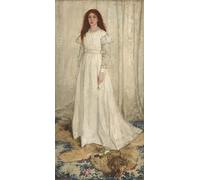 ZHAOSHAN Classic Wall Art Decor Modern Canvas Picture Symphony in White by Jamess Abbott Mcneill Whistler Art Canvas Murals for Home Decor 60x90cm