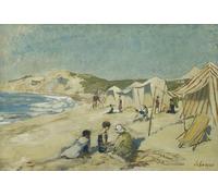 ZHAOSHAN Classic Wall Art Decor Modern Canvas Picture the Beach At Pointe St Gildas by Henri Lebasque Art Canvas Murals for Home Decor 60x90cm