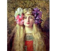 ZHAOSHAN Classic Wall Art Decor Modern Canvas Picture the Blonde Woman by Lêon Comerre Art Canvas Murals for Home Decor 60x90cm