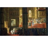 ZHAOSHAN Classic Wall Art Decor Modern Canvas Picture the Coronation of the Empress Maria Feodorovna on Th April by Emile Jean Horace Vernet Art Canvas Murals for Home Decor 60x90cm