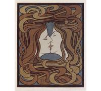 ZHAOSHAN Classic Wall Art Decor Modern Canvas Picture the Kiss by Peter Behrens Art Canvas Murals for Home Decor 60x90cm
