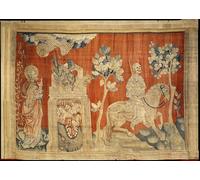 ZHAOSHAN Classic Wall Art Decor Modern Canvas Picture the Opening of the Fourth Seal Depicting Death Riding the Pale Horse by Nicolas Bataille Art Canvas Murals for Home Decor 60x90cm
