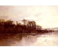 ZHAOSHAN Classic Wall Art Decor Modern Canvas Picture the Pond by Karl Heffner Art Canvas Murals for Home Decor 60x90cm