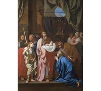 ZHAOSHAN Classic Wall Art Decor Modern Canvas Picture the Presentation of Christ in the Temple by Charles Le Brun Art Canvas Murals for Home Decor 60x90cm