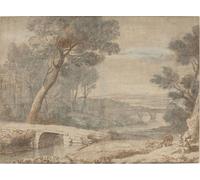 ZHAOSHAN Classic Wall Art Decor Modern Canvas Picture the Rest on the Flight Into Egypt by Claude Lorrain Art Canvas Murals for Home Decor 60x90cm