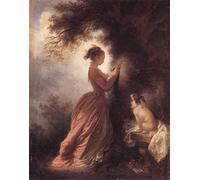 ZHAOSHAN Classic Wall Art Decor Modern Canvas Picture the Souvenir by Jean-honore Art Canvas Murals for Home Decor 60x90cm