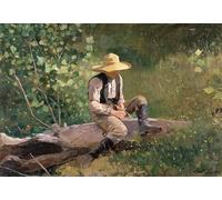 ZHAOSHAN Classic Wall Art Decor Modern Canvas Picture the Whittling Boy by Winslow Homer Art Canvas Murals for Home Decor 60x90cm