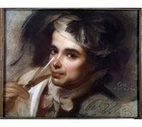 ZHAOSHAN Classic Wall Art Decor Modern Canvas Picture the Young Spanish Drinker Pastel Painting by Maurice Quentin De La Tour Art Canvas Murals for Home Decor 60x90cm