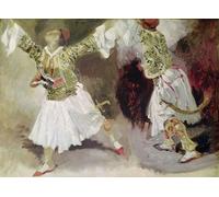 ZHAOSHAN Classic Wall Art Decor Modern Canvas Picture Two Greek Soldiers Dancing by Ferdinandeugene Delacroix Art Canvas Murals for Home Decor 60x90cm