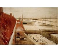 ZHAOSHAN Classic Wall Art Decor Modern Canvas Picture View From the Artist's Studio in the Hague by Vincent Van Gogh Art Canvas Murals for Home Decor 60x90cm