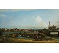 ZHAOSHAN Classic Wall Art Decor Modern Canvas Picture View of Dresden with the Hofkirche At Right by Bernardo Bellotto Art Canvas Murals for Home Decor 60x90cm