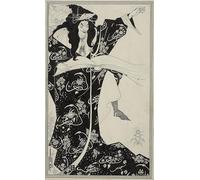 ZHAOSHAN Classic Wall Art Decor Modern Canvas Picture Virgilius the Sorcerer by Aubrey Beardsley Art Canvas Murals for Home Decor 60x90cm