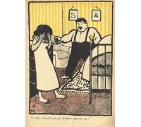 ZHAOSHAN Famous Colorful Art Print Vintage Poster A man reproaches his pregnant mistress by Felix Edouard Vallotton Classic Canvas Picture for Office Decor 60x90cm
