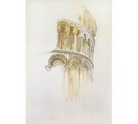 ZHAOSHAN Famous Colorful Art Print Vintage Poster Apse of the Duomo Pisa by John Ruskin Classic Canvas Picture for Office Decor 60x90cm