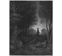 ZHAOSHAN Famous Colorful Art Print Vintage Poster Bible Jesus Praying in the Garden by Gustave Dore Classic Canvas Picture for Office Decor 60x90cm