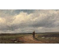 ZHAOSHAN Famous Colorful Art Print Vintage Poster Broadheath Common by Famous Artist Classic Canvas Picture for Office Decor 60x90cm