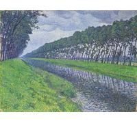 ZHAOSHAN Famous Colorful Art Print Vintage Poster Canal in Flanders by Théo Van Rysselberghe Classic Canvas Picture for Office Decor 60x90cm