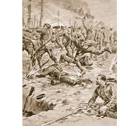 ZHAOSHAN Famous Colorful Art Print Vintage Poster Corporal G. Sanders and His Party Driving off a German Attack and Rescuing Some Prisoners by Edgar Alfred Holloway for Office Decor 60x90cm