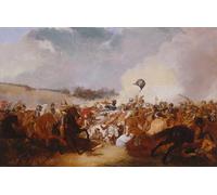 ZHAOSHAN Famous Colorful Art Print Vintage Poster Cromwell Leading Troops Into Battle by Abraham Classic Canvas Picture for Office Decor 60x90cm