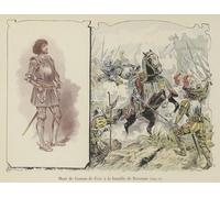 ZHAOSHAN Famous Colorful Art Print Vintage Poster Death of Gaston De Foix of Nemours At the Battle of Ravenna Italy by Paul De Semant Classic Canvas Picture for Office Decor 60x90cm