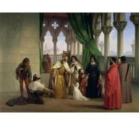 ZHAOSHAN Famous Colorful Art Print Vintage Poster Doge of Venice Banishing His Son Jacopo on the Charge of Treasonable Correspondence While in Exile for Office Decor 60x90cm
