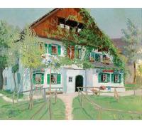 ZHAOSHAN Famous Colorful Art Print Vintage Poster Farmhouse in the Summer Light by Jakob Koganowsky Classic Canvas Picture for Office Decor 60x90cm
