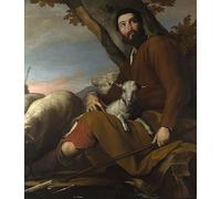 ZHAOSHAN Famous Colorful Art Print Vintage Poster Jacob with the Flock of Laban by Jusepe De Ribera Classic Canvas Picture for Office Decor 60x90cm