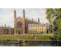 ZHAOSHAN Famous Colorful Art Print Vintage Poster King's College Chapel by Alfred Robert Quinton Classic Canvas Picture for Office Decor 60x90cm