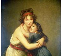 ZHAOSHAN Famous Colorful Art Print Vintage Poster Madame Vigee Lebrun and Her Daughter Jeanne Lucie Louise by Elisabeth Louise Vigee Lebrun Classic Canvas Picture for Office Decor 60x90cm