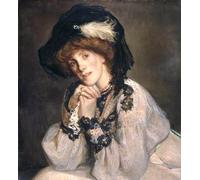 ZHAOSHAN Famous Colorful Art Print Vintage Poster Miss Winny Macewan by Jacques Emile Blanche Classic Canvas Picture for Office Decor 60x90cm