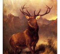 ZHAOSHAN Famous Colorful Art Print Vintage Poster Monarch of the Glen by Sir Edwin Henry Landseer Classic Canvas Picture for Office Decor 60x90cm