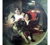 ZHAOSHAN Famous Colorful Art Print Vintage Poster Mrs Maguire and Her Son by Sir Thomas Lawrence Classic Canvas Picture for Office Decor 60x90cm