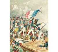 ZHAOSHAN Famous Colorful Art Print Vintage Poster Napoleon Bonaparte At Pont Arcole by Frederic Theodore Lix Classic Canvas Picture for Office Decor 60x90cm