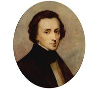 ZHAOSHAN Famous Colorful Art Print Vintage Poster Portrait of Frederic Chopin by Ary Scheffer Classic Canvas Picture for Office Decor 60x90cm