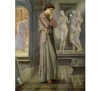 ZHAOSHAN Famous Colorful Art Print Vintage Poster Pygmalion and the Image the Heart Desires by Edward Burne Jones Classic Canvas Picture for Office Decor 60x90cm