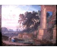 ZHAOSHAN Famous Colorful Art Print Vintage Poster Rest on Flight Into Egypt by Pierre Patel Classic Canvas Picture for Office Decor 60x90cm