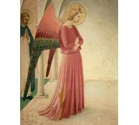 ZHAOSHAN Famous Colorful Art Print Vintage Poster the Annunciation the Angel Gabriel and St Peter the Martyr by Fra Angelico Classic Canvas Picture for Office Decor 60x90cm