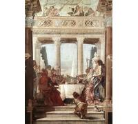 ZHAOSHAN Famous Colorful Art Print Vintage Poster the Banquet of Cleopatra by Battista Tiepolo Classic Canvas Picture for Office Decor 60x90cm