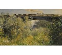 ZHAOSHAN Famous Colorful Art Print Vintage Poster the Bridge of Argenteuiln by Claude Monet Classic Canvas Picture for Office Decor 60x90cm
